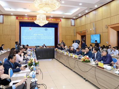Hội thảo tham vấn ý kiến đối với Quy hoạch Thủ đô Hà Nội thời kỳ 2021 - 2030, tầm nhìn đến năm 2050. (Ảnh: Đức Trung)