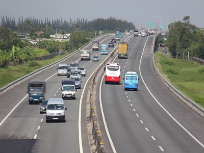 Một đoạn cao tốc TP.HCM - Trung Lương.