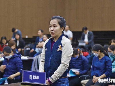 Bị cáo Nguyễn Thị Hà Thành tại phiên tòa sơ thẩm