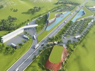 Phối cảnh Trạm dừng chân trên cao tốc Hạ Long - Vân Đồn tại xã Thống Nhất, TP Hạ Long.