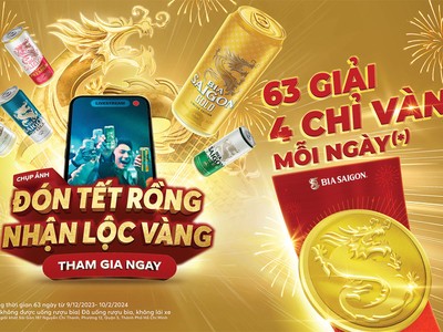 Chương trình khuyến mại đặc biệt chào đón Xuân Giáp Thìn 2024 của Sabeco 