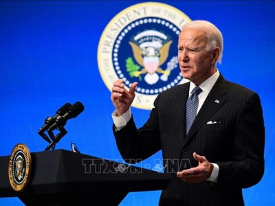 Tổng thống Mỹ Joe Biden phát biểu với báo giới tại Nhà Trắng, ngày 25/1/2021. Ảnh tư liệu: AFP/TTXVN