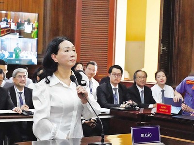 Bị cáo Trương Mỹ Lan tại phiên tòa, ngày 5/3 - Ảnh: Lê Toàn