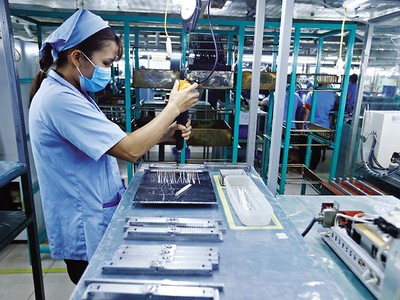 Nhà máy sản xuất thiết bị điện tử Sankoh (Nhật Bản) tại Hòa Bình. Ảnh: Đức Thanh