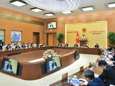 Phiên họp sáng 14/3 của Ủy ban Thường vụ Quốc hội.