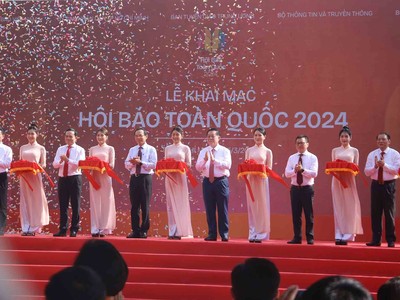 Ngày hội lớn của những người làm báo trong cả nước chính thức khai mạc. Ảnh: Lê Toàn