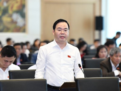 Đại biểu Trần Văn Khải tham gia thảo luận. 