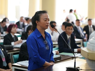 Bị cáo Đặng Phương Hoài Tâm, Trưởng Văn phòng HĐQT Tập đoàn Vạn Thịnh Phát.