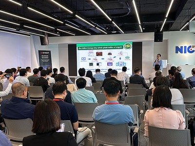 Hội thảo “Công nghệ đo kiểm vi mạch bán dẫn trong đào tạo, nghiên cứu, phát triển và sản xuất”. (Ảnh: NIC)