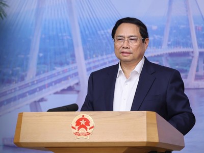 Thủ tướng Chính phủ Phạm Minh Chính, Trưởng Ban Chỉ đạo Nhà nước các công trình, dự án quan trọng quốc gia, trọng điểm ngành giao thông vận tải. (Ảnh: Nhật Bắc)