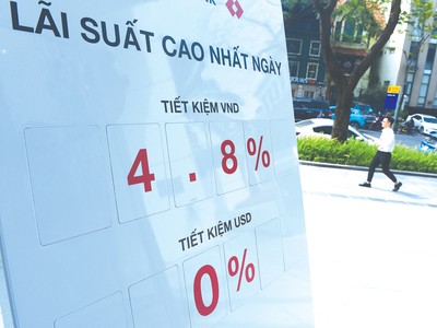 Lãi suất tiền gửi đang rất thấp 