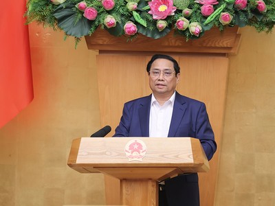 Thủ tướng Phạm Minh Chính chủ trì phiên họp Chính phủ thường kỳ tháng 3/2024 và Hội nghị trực tuyến Chính phủ với địa phương diễn ra ngày 3/4. (Ảnh: VGP)