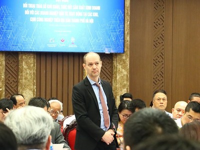 Ông Ulrich Petersen, Giám đốc Đầu tư và Marketing dự án Khu công nghệ cao sinh học Hà Nội. (Ảnh: Nguyễn Linh)