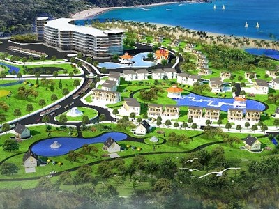 Phối cảnh khu du lịch sinh thái nghỉ dưỡng Tân Thanh.