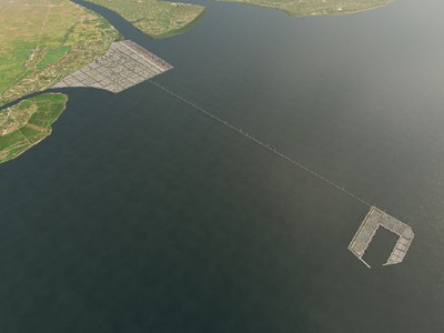 Phác thảo bến cảng Trần Đề - Sóc Trăng.