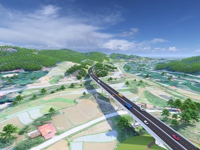 Phối cảnh tuyến cao tốc cửa khẩu Hữu Nghị - Chi Lăng.