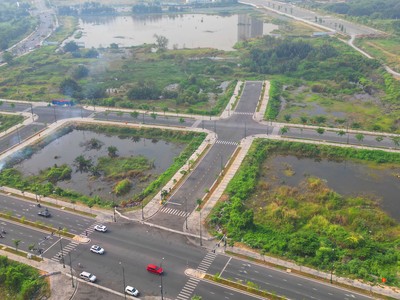 Vị trí các lô đất dự kiến sẽ đưa ra đấu giá tại Thủ Thiêm. Ảnh: Lê Toàn 