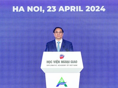  Thủ tướng Phạm Minh Chính phát biểu khai mạc Diễn đàn Tương lai ASEAN 2024. (Ảnh: Đức Thanh)