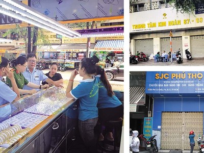 Lực lượng quản lý thị trường TP.HCM quyết liệt kiểm tra cửa hàng kinh doanh vàng bạc Nhiều tiệm vàng đồng loạt đóng cửa