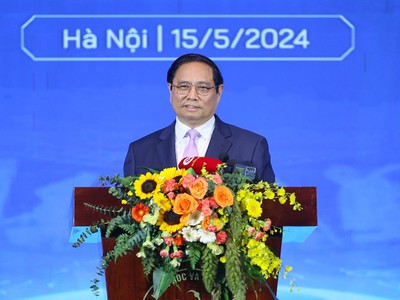 Thủ tướng Phạm Minh Chính: Phát triển khoa học công nghệ, đổi mới sáng tạo với vai trò nền tảng phát triển đất nước nhanh, bền vững là yêu cầu khách quan, lựa chọn khôn ngoan và cần có ưu tiên về nguồn lực. (Ảnh: Nhật Bắc)