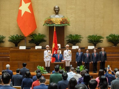 Chủ tịch nước Tô Lâm tuyên thệ nhậm chức. Ảnh: Duy Linh