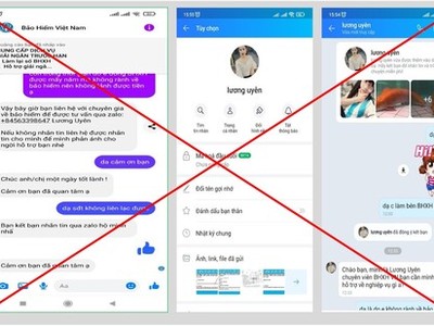 Các tin nhắn mạo danh cán bộ BHXH để lừa đảo 