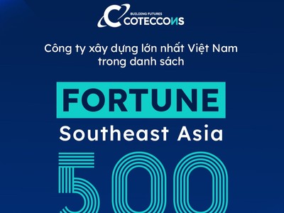 Coteccons (CTD) được vinh danh trong danh sách Fortune Southeast Asia 500