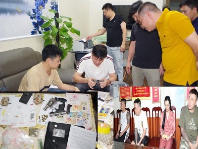 Công an tỉnh Hà Nam phát hiện, xử lý nhóm đối tượng đánh bạc qua hình thức cá độ bóng đá. Ảnh: BCA