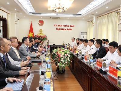 Toàn cảnh buổi làm việc giữa UBND tỉnh Nam Định và đoàn nghị sĩ, doanh nghiệp Nhật Bản