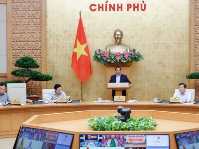 Thủ tướng Phạm Minh Chính chủ trì Phiên họp Chính phủ thường kỳ tháng 6/2024 và Hội nghị trực tuyến Chính phủ với các địa phương. Ảnh: Nhật Bắc 