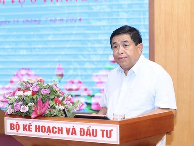 Bộ trưởng Nguyễn Chí Dũng khẳng định tình hình kinh tế - xã hội 6 tháng đầu năm 2024 đạt được nhiều kết quả quan trọng, khá toàn diện và rất đáng khích lệ. (Ảnh: Đức Trung)