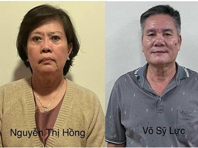 4 bị can (từ trái qua): Trần Ngọc Thuận; Nguyễn Thị Hồng; Võ Sỹ Lực; Trần Thoại.