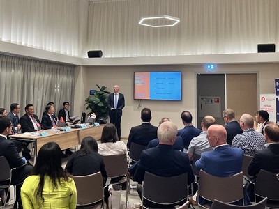 Hội thảo thu hút nhiều doanh nghiệp, nhà đầu tư tại Hà Lan. Ảnh: IPC Bình Định.