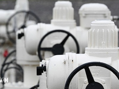 Trạm nén khí đốt ở Morelmaison, miền Đông Pháp. (Ảnh: AFP/TTXVN)