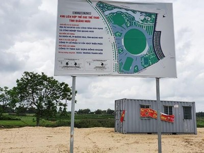 Quảng Ngãi dừng thực hiện Dự án Khu liên hợp thể dục thể thao tỉnh.