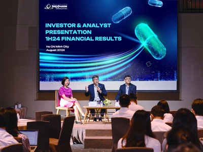 CTCP Dược phẩm Imexpharm tổ chức Hội nghị nhà đầu tư và chuyên gia phân tích nhằm công bố kết quả kinh doanh 6 tháng đầu năm 2024. Nguồn Imexpharm. 