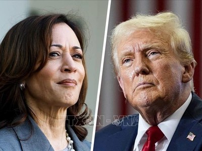 Phó Tổng thống Mỹ Kamala Harris (trái) và cựu Tổng thống Donald Trump. Ảnh: NBC News/TTXVN 