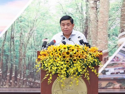 Bộ trưởng Bộ Kế hoạch và Đầu tư Nguyễn Chí Dũng phát biểu tại Hội nghị Hội đồng điều phối vùng Đông Nam Bộ lần 4 - Ảnh: VGP