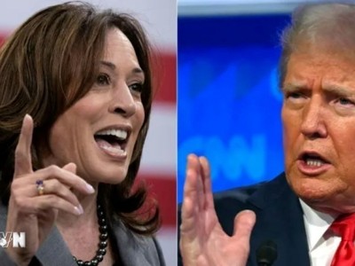 Ứng cử viên Tổng thống của đảng Dân chủ, Phó Tổng thống Mỹ Kamala Harris (trái) và ứng cử viên đảng Cộng hòa Donald Trump. (Ảnh: AP/TTXVN)