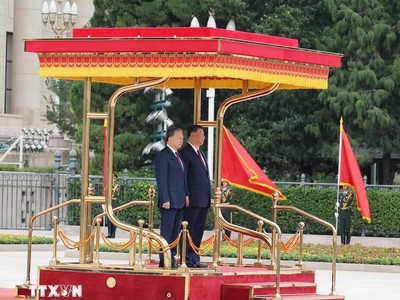 Lễ đón Tổng Bí thư, Chủ tịch nước Tô Lâm thăm cấp Nhà nước tới Trung Quốc 