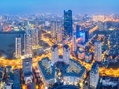 Một góc Hà Nội nhìn từ trên cao. Ảnh: VGP