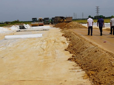 Hiện trường dự án Đường tránh phía Đông TP. Đông Hà - Ảnh: Phạm Mỹ Hạnh