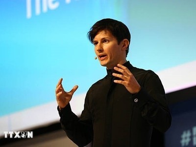 (Tư liệu) Tỷ phú sáng lập Telegram Pavel Durov phát biểu tại một hội nghị ở Barcelona, Tây Ban Nha ngày 23/2/2016. Ảnh: Getty Images/TTXVN