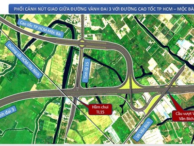 Điểm đầu của cao tốc TP.HCM - Mộc Bài sẽ nối với đường Vành đai 3, TP.HCM.
