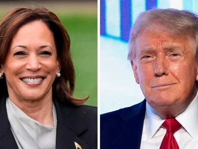 Ứng cử viên Tổng thống Mỹ của đảng Cộng hòa Donald Trump (phải) và bà Kamala Harris của đảng Dân chủ. (Nguồn: AP)
