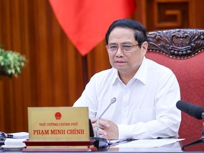 Thủ tướng Chính phủ Phạm Minh Chính là Trưởng Ban Chỉ đạo xây dựng Đề án Trung tâm tài chính khu vực và quốc tế. Ảnh: VGP