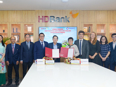 Tăng hạn mức tín dụng lên 100 triệu USD, HDBank (HDB) và Proparco thúc đẩy dự án tài chính khí hậu, hỗ trợ doanh nghiệp do phụ nữ làm chủ