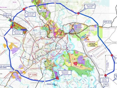 Hướng tuyến Vành đai 4 TPHCM. (Ảnh: Sở GTVT TP.HCM).