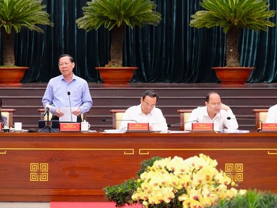 Ông Phan Văn Mãi, Chủ tịch UBND Thành phố cho biết Thành phố có thể giải ngân được khoảng 28.000 tỷ đồng đối với nhóm giải phóng mặt bằng. Ảnh: Trọng Tín