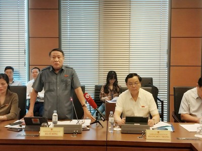 Đại biểu Hà Sỹ Đồng (Quảng Trị) phát biểu tại tổ.